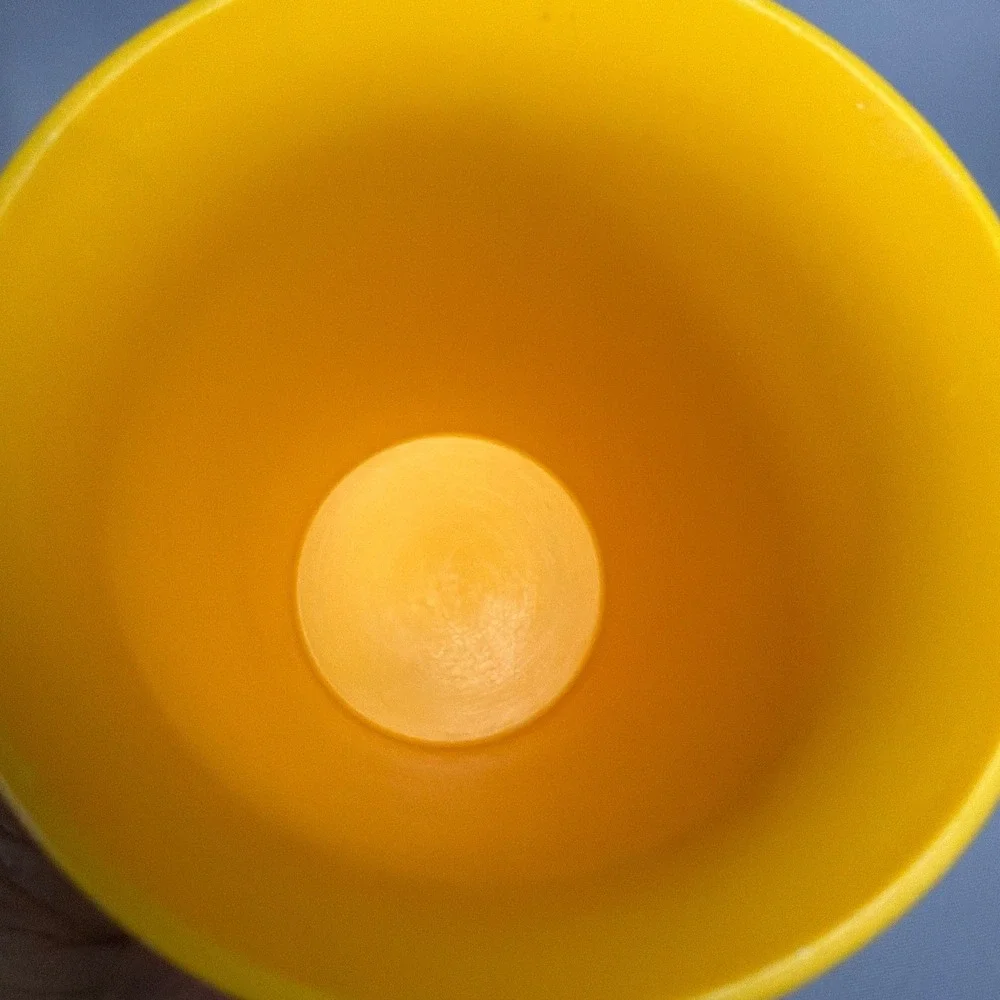 Tupperware Vintage 109 Bell Tumbler Set 2 Cups Yellow Orange Plastic Retro MCM‎